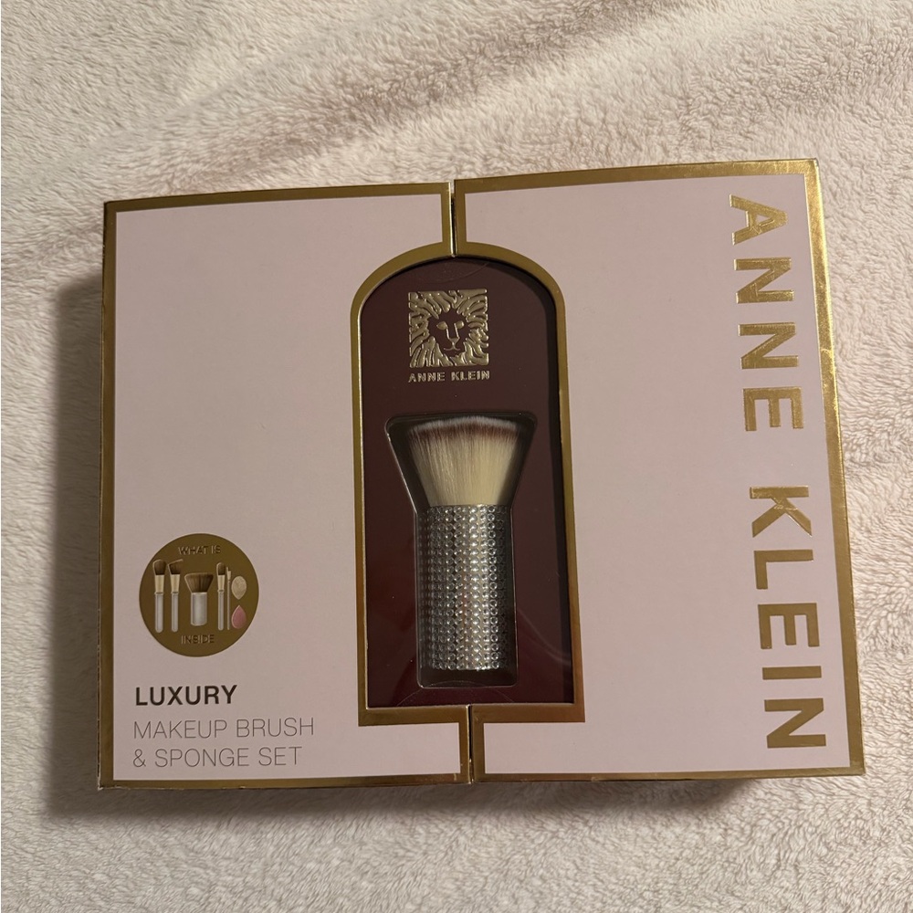 Anne Klein Luxury Silver Crystal Makeup Brush Set